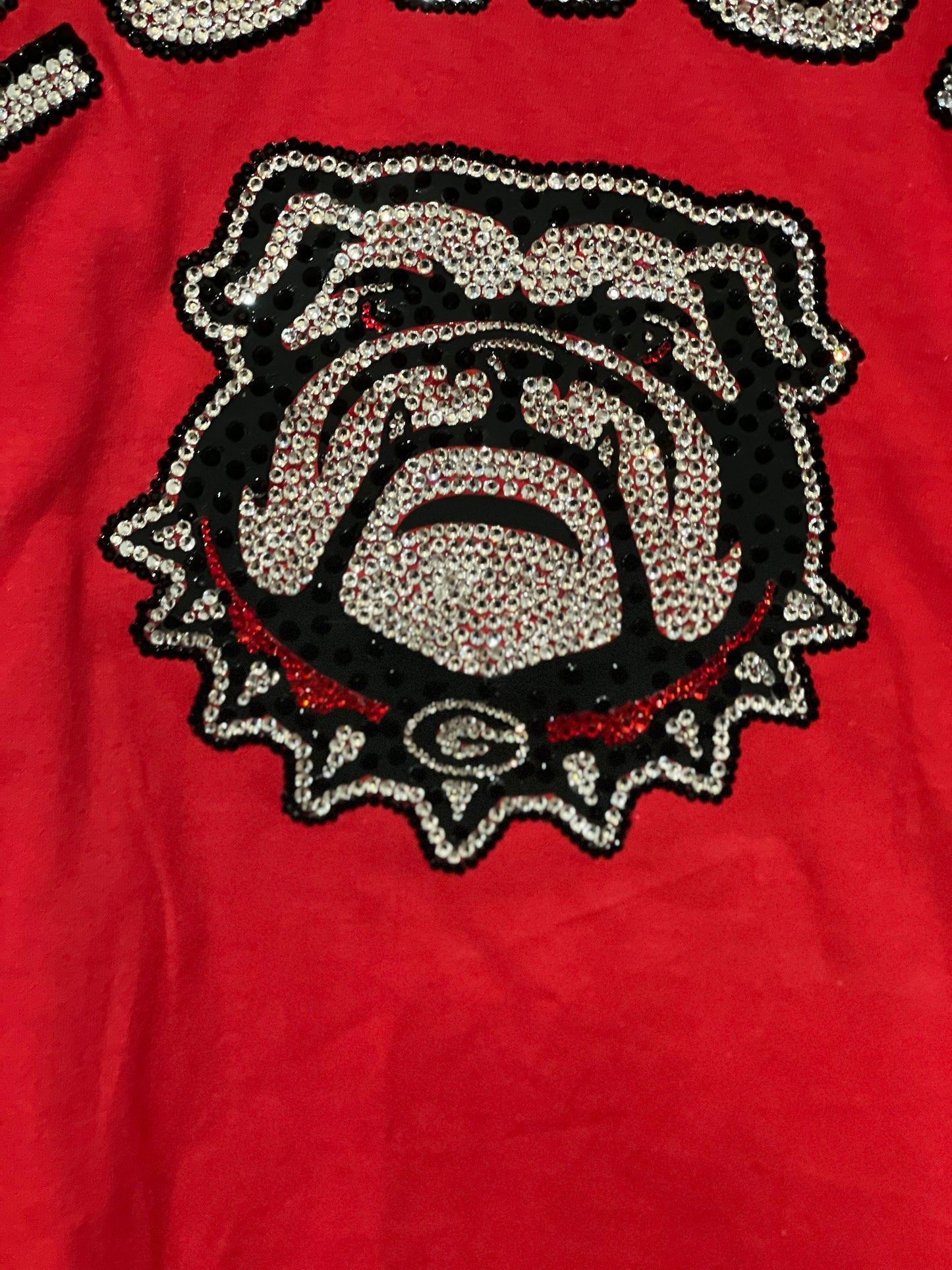 Rhinestoned Crop Top Shirt - Customized