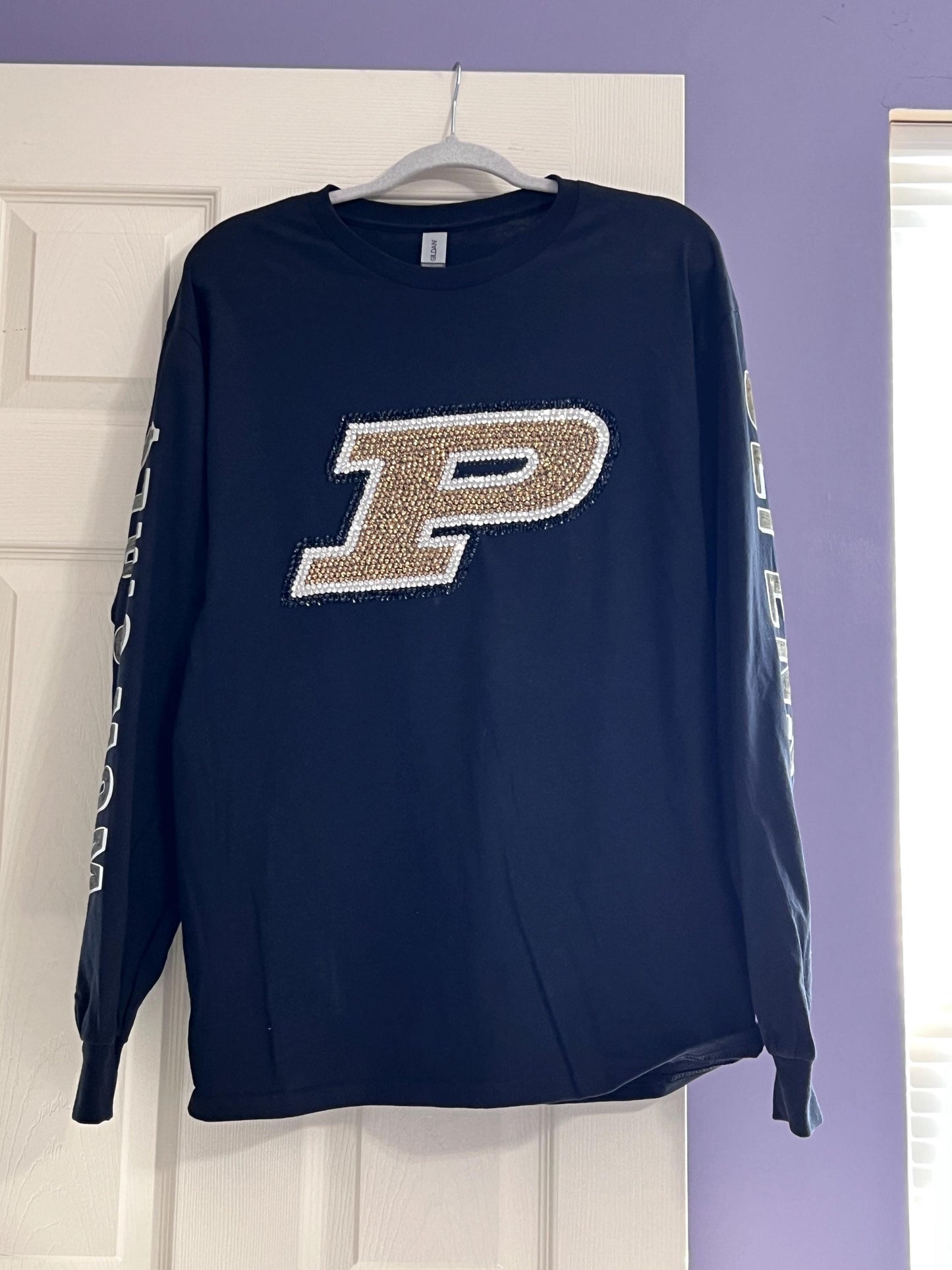 Rhinestoned Long Sleeve T-shirt