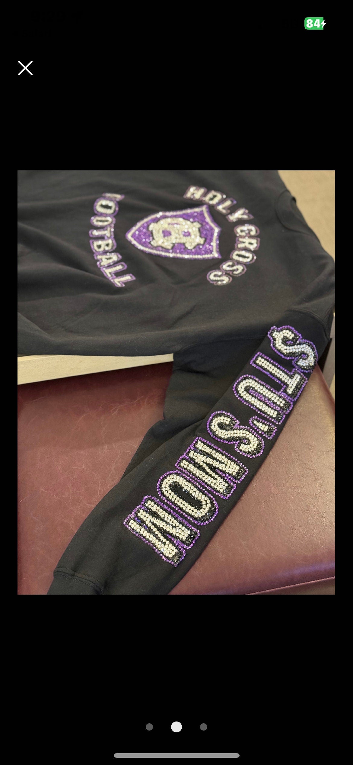 Hooded Rhinestoned Sweatshirt