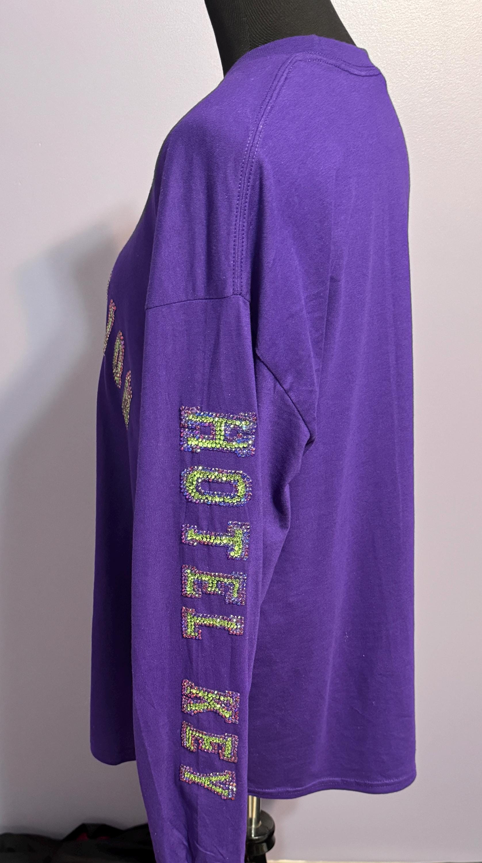 Rhinestoned Long Sleeve T-shirt