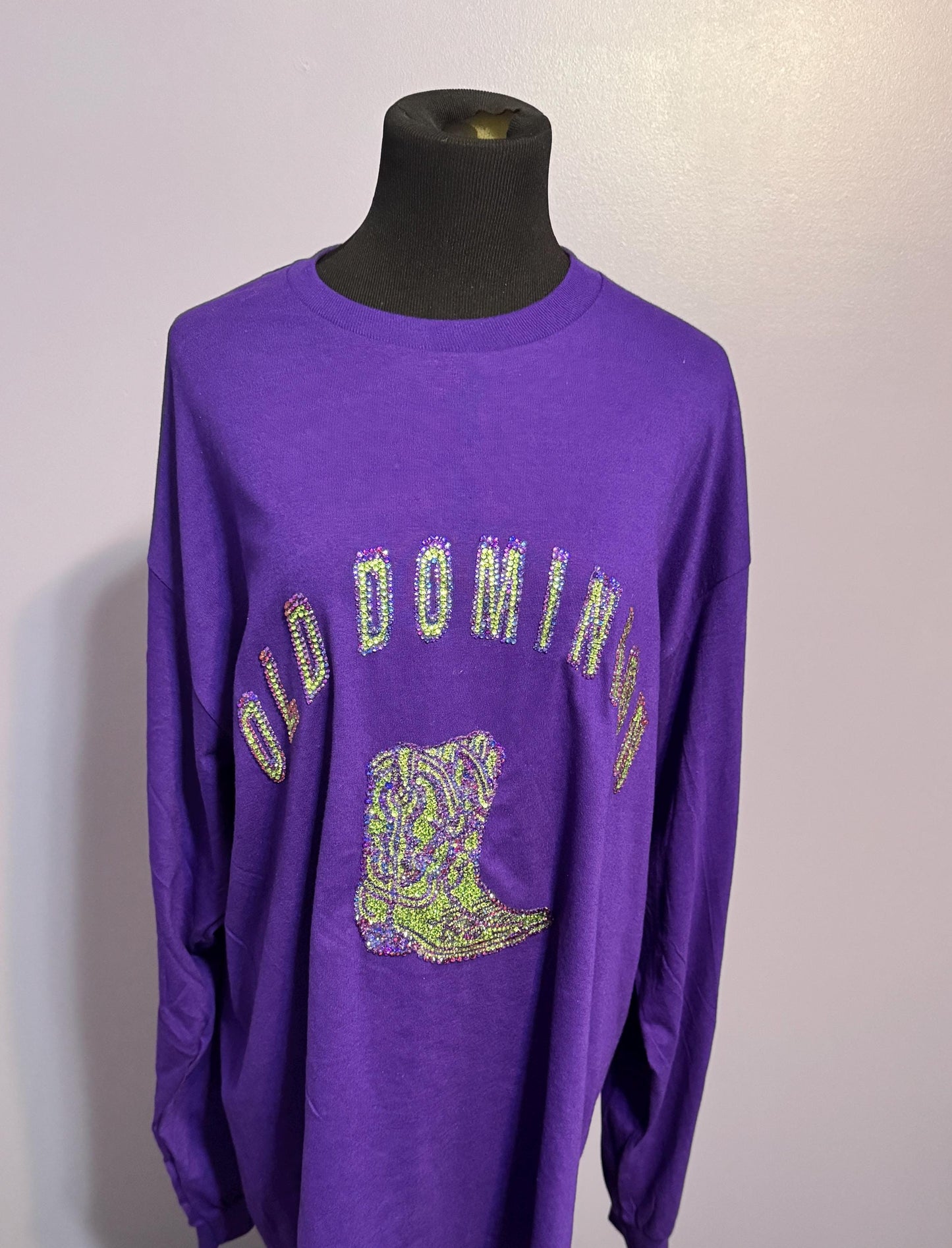Rhinestoned Long Sleeve T-shirt