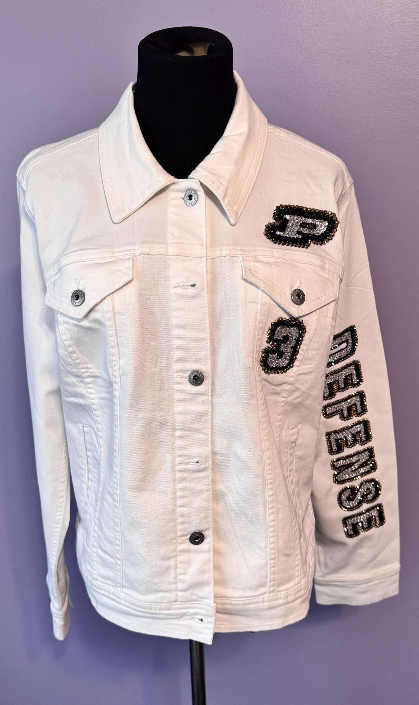 Sparkle with Pride in Our Custom Rhinestone Jacket
