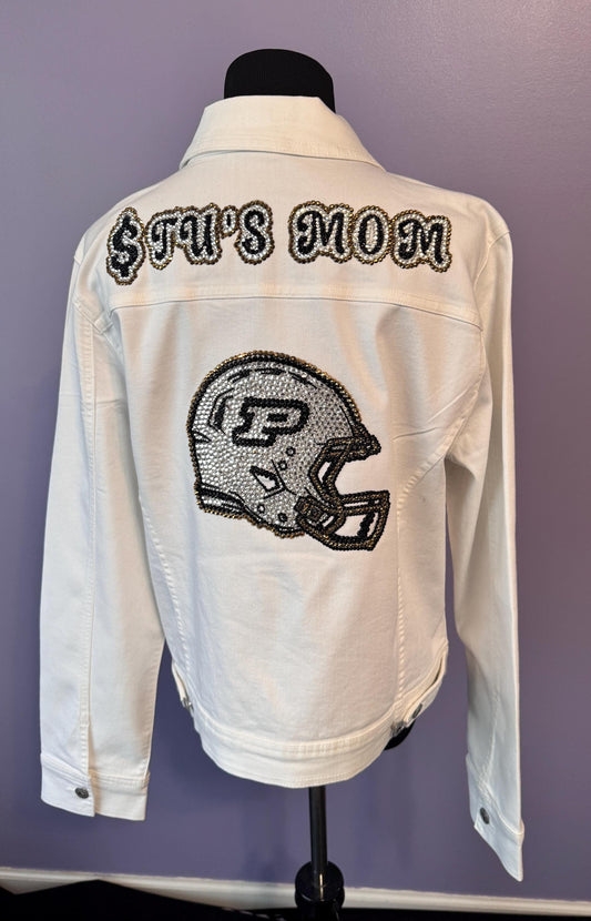 Sparkle with Pride in Our Custom Rhinestone Jacket