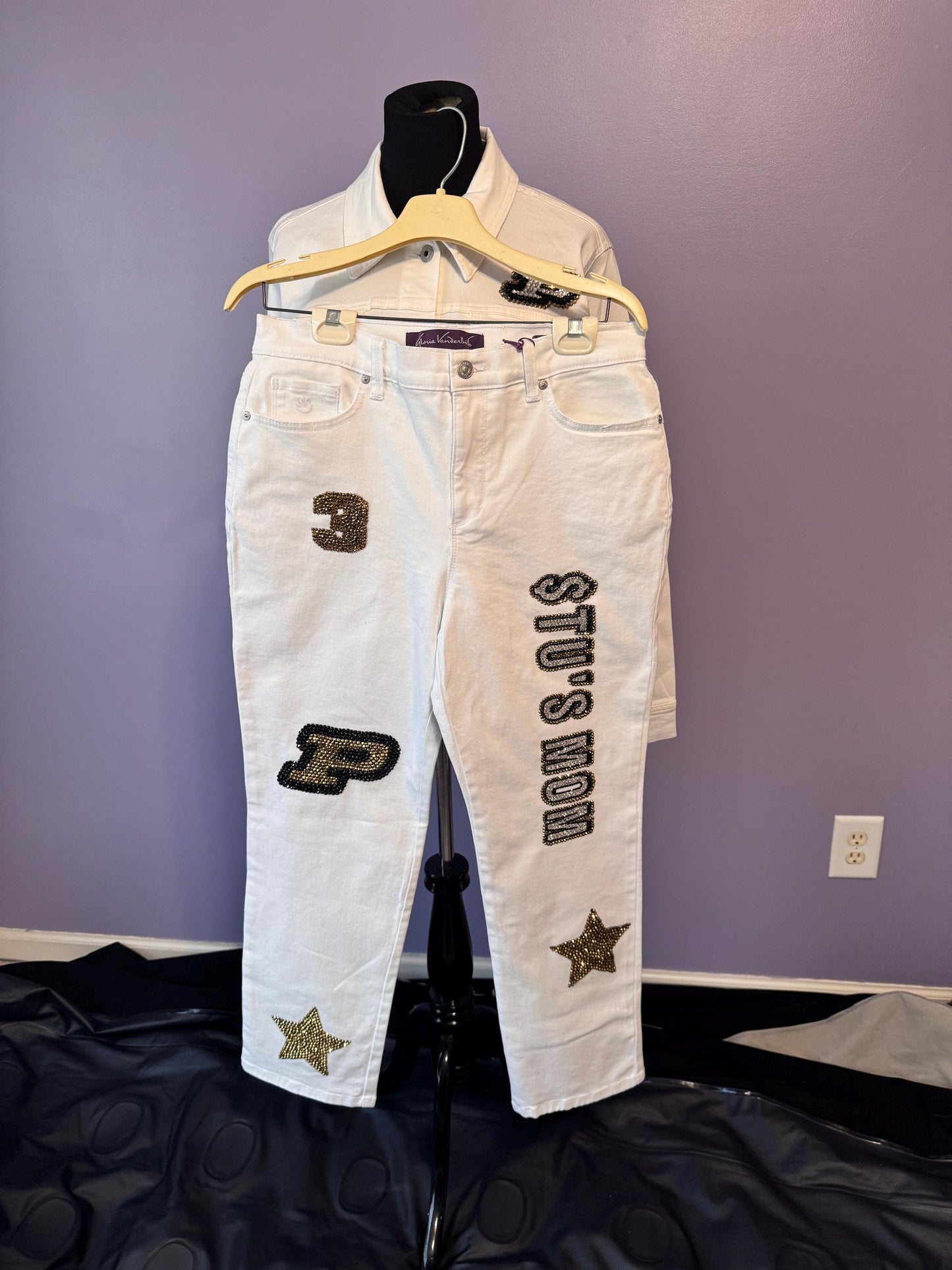 One-of-a-Kind Custom Rhinestone Jeans