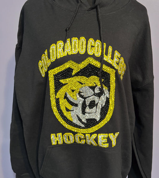 Hooded Rhinestoned Sweatshirt