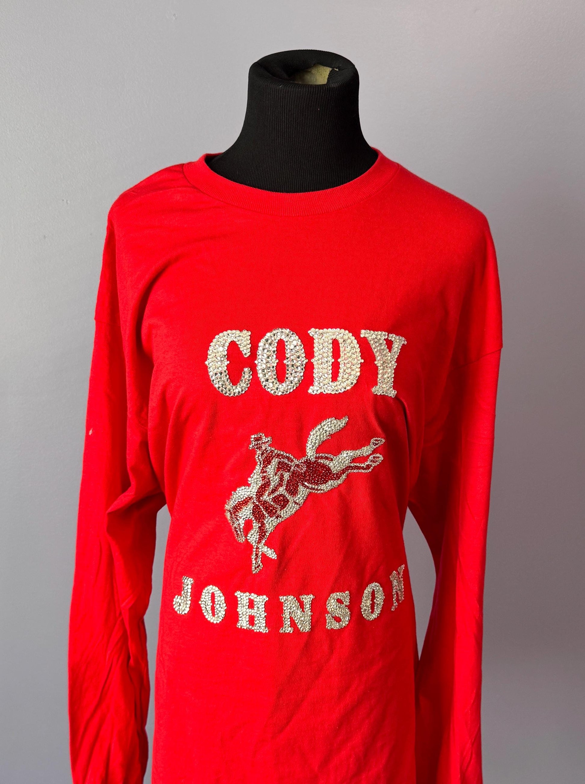 Rhinestoned Long Sleeve T-shirt