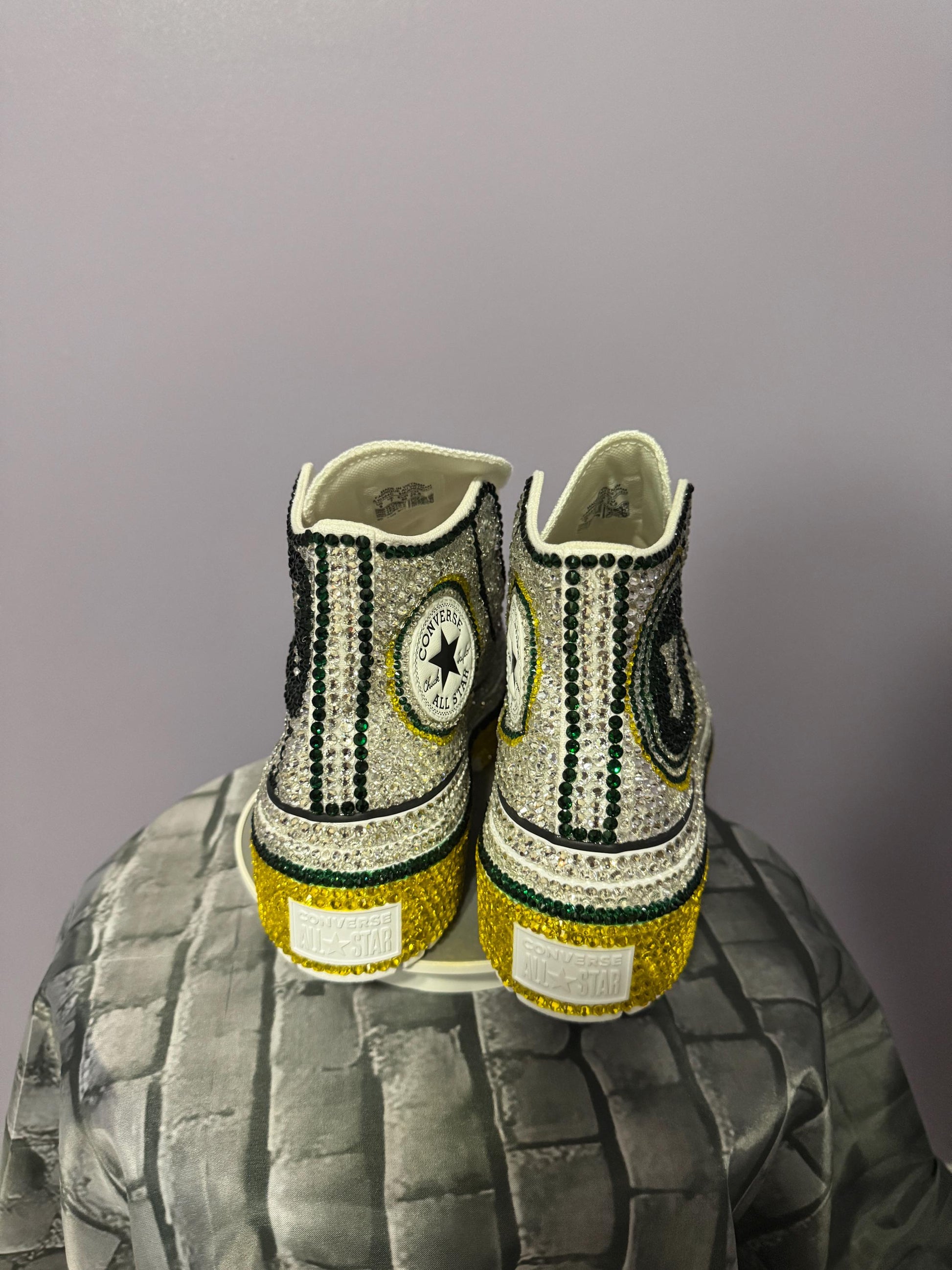 Rhinestone Platform Sneakers Customized Wedding Birthday Prom Pageant