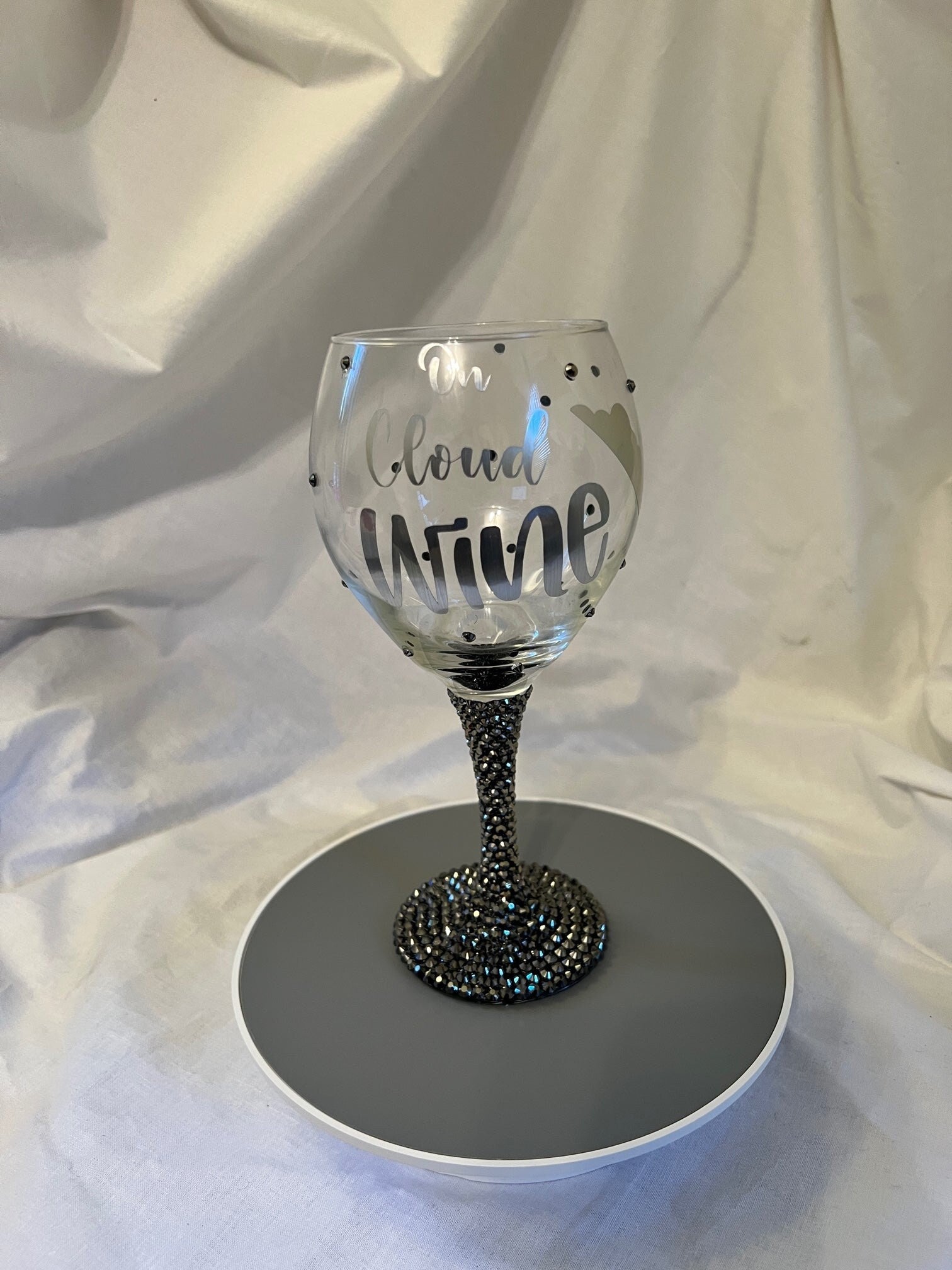 Custom blinged wine popular glass