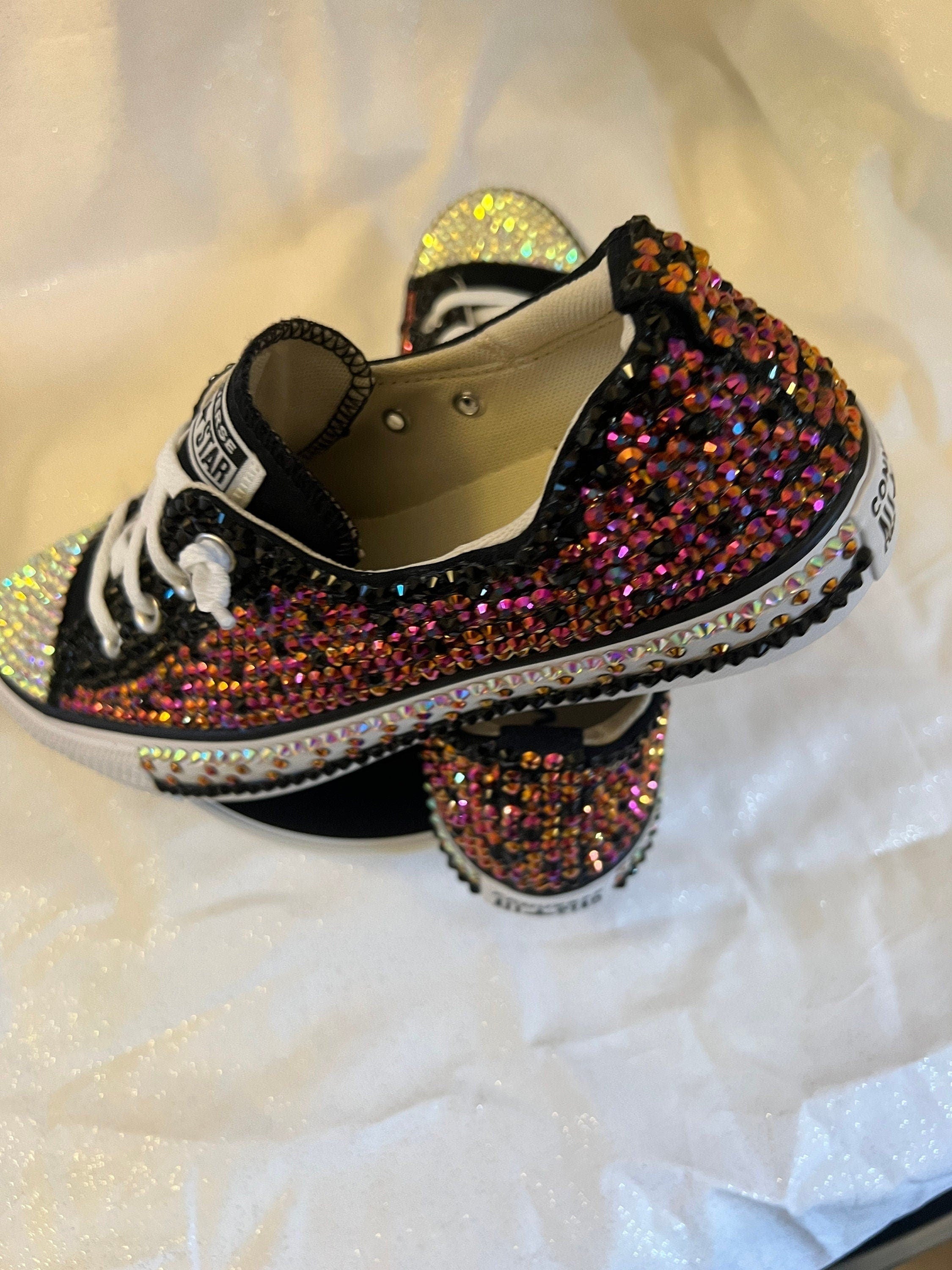 Bedazzled black converse online