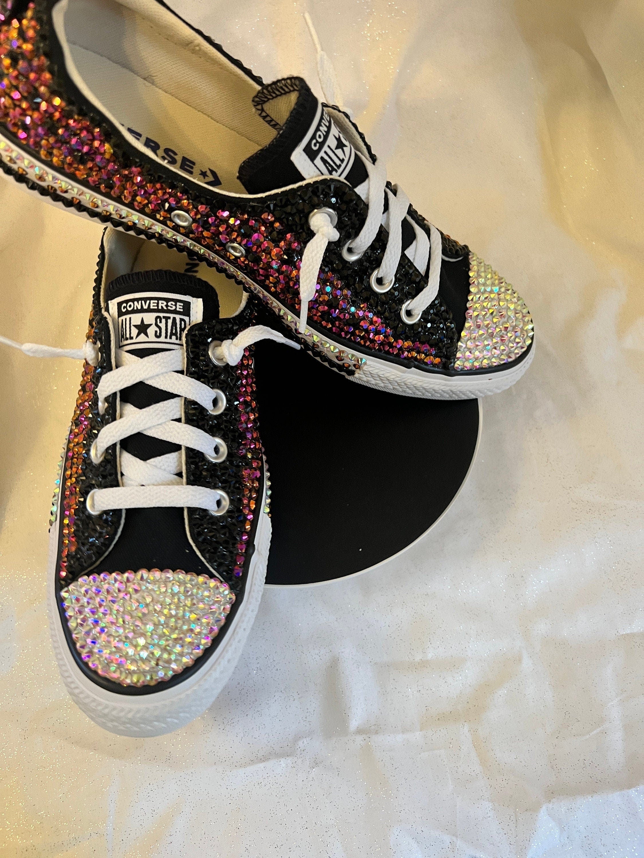 Women Rhinestone Converse Low buy Top Size 10 1/2